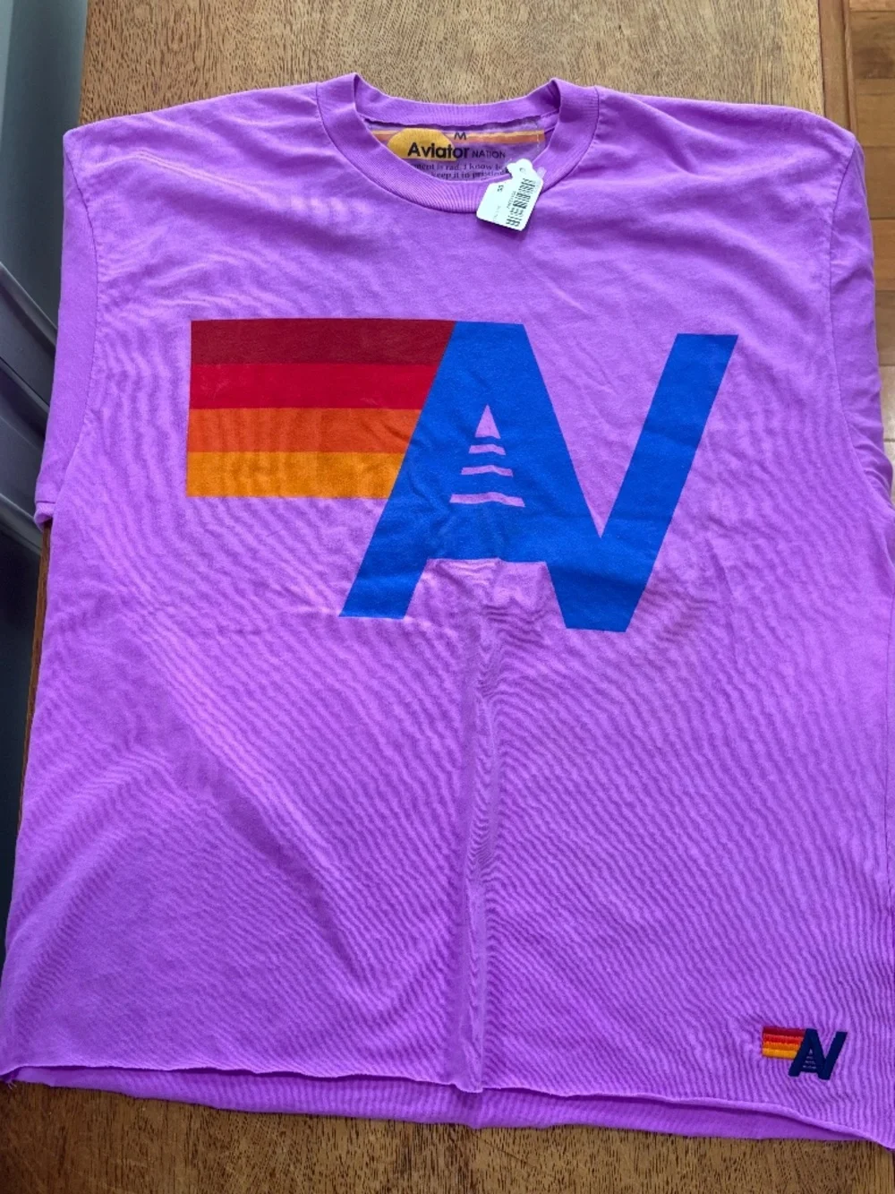 Bundle of 4 Aviator nation items LOGO BOYFRIEND TEE - NEON PURPLE - Picture 4 of 10